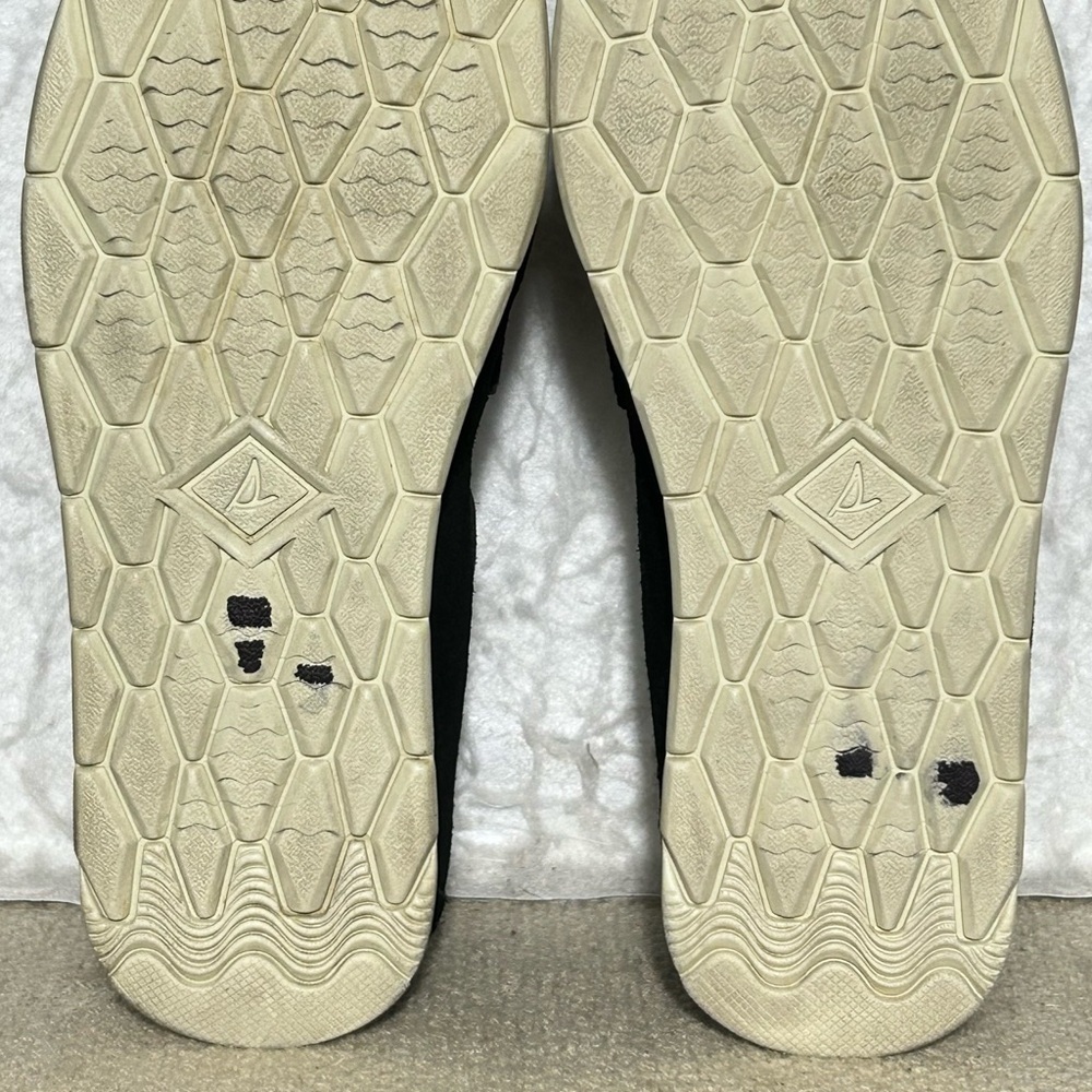 Sperry Womens Black Moc-Sider Suede SlipOn Fleece-Lined Mocassin Shoes SZ 7.5 M - Picture 10 of 11